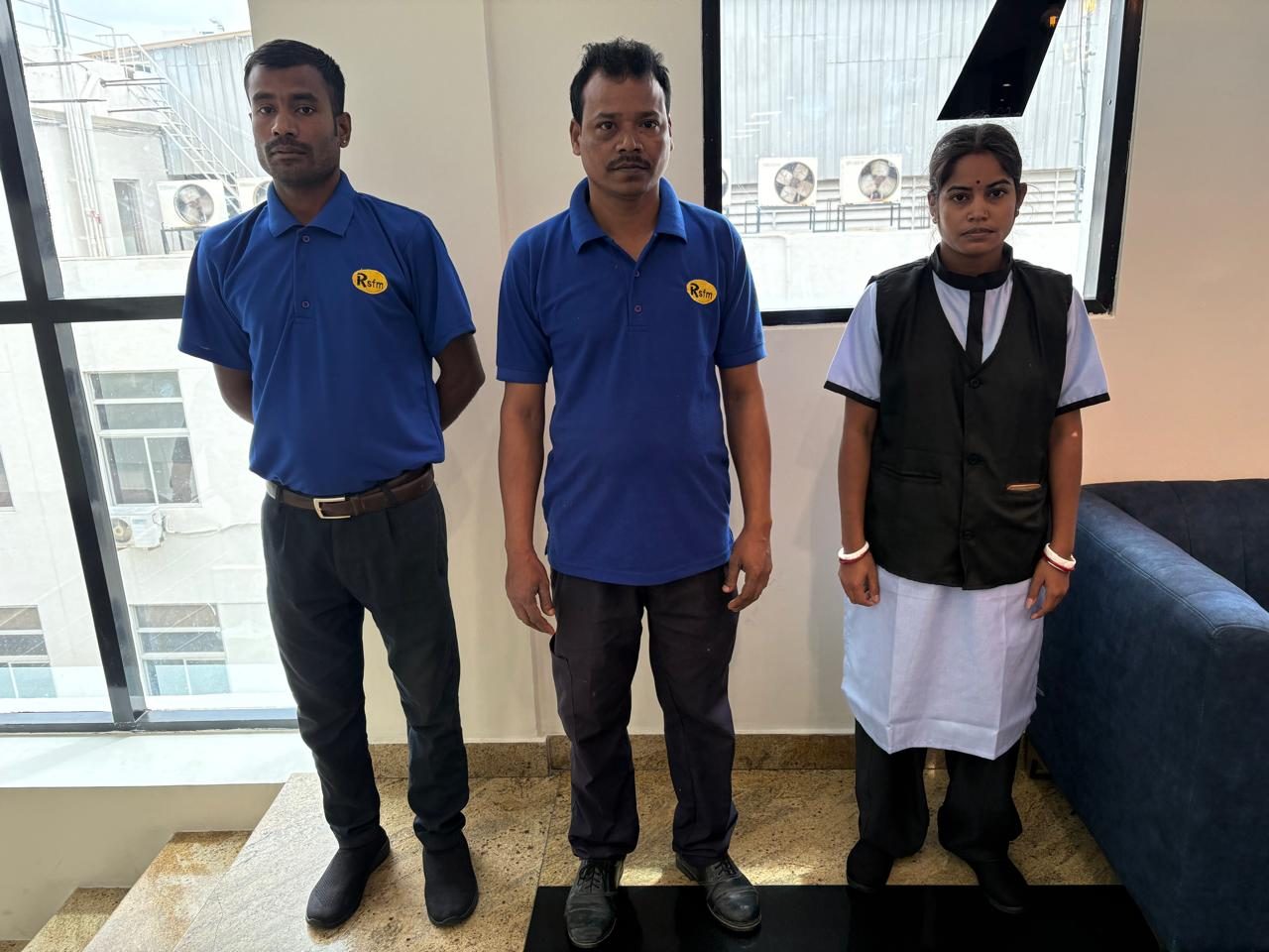 RSFM security and supervisory staff standing together at a corporate site
